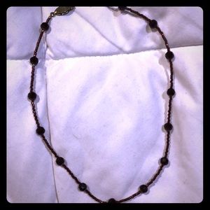 Brown beaded necklace